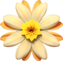 AI generated Flower icon, close-up of a cute colorful flower icon. png