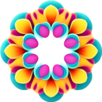 AI generated Flower icon, close-up of a cute colorful flower icon. png