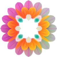 ai généré fleur icône, fermer de une mignonne coloré fleur icône. png