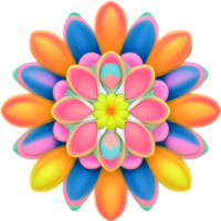 ai gerado flor ícone, fechar-se do uma fofa colorida flor ícone. png