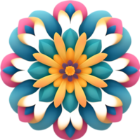 ai generiert Blume Symbol, Nahansicht von ein süß bunt Blume Symbol. png