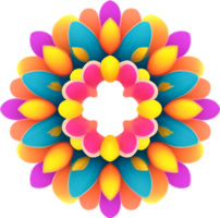 AI generated Flower icon, close-up of a cute colorful flower icon. png