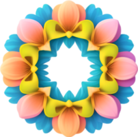 AI generated Flower icon, close-up of a cute colorful flower icon. png