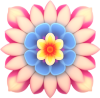 ai genererad blomma ikon, närbild av en söt färgrik blomma ikon. png