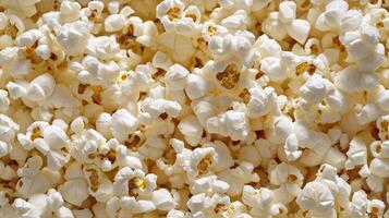 AI generated Close up of Cinema Food popcorn in a full screen tile image that can be repeated infinitely photo