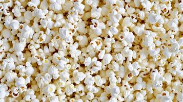 AI generated Close up of Cinema Food popcorn in a full screen tile image that can be repeated infinitely photo