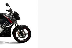 black sports type motorbike with fuel injection system photo