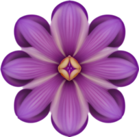 AI generated Flower icon, close-up of a cute colorful flower icon. png