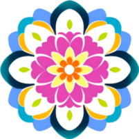 AI generated Flower icon, close-up of a cute colorful flower icon. png