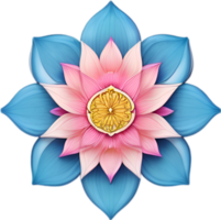 AI generated Flower icon, close-up of a cute colorful flower icon. png