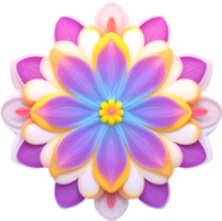 AI generated Flower icon, close-up of a cute colorful flower icon. png