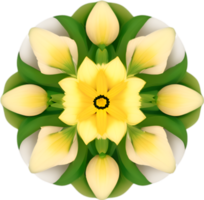 ai generiert Blume Symbol, Nahansicht von ein süß bunt Blume Symbol. png