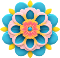 ai gerado flor ícone, fechar-se do uma fofa colorida flor ícone. png