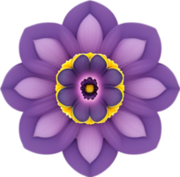 AI generated Flower icon, close-up of a cute colorful flower icon. png