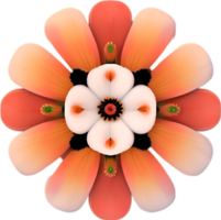 AI generated Flower icon, close-up of a cute colorful flower icon. png