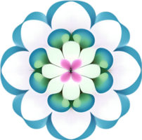 AI generated Flower icon, close-up of a cute colorful flower icon. png