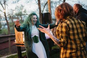 the first wedding dance of the bride in the glade photo