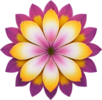 AI generated Flower icon, close-up of a cute colorful flower icon. png