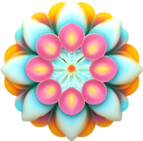 AI generated Flower icon, close-up of a cute colorful flower icon. png