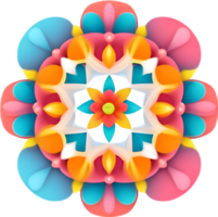 AI generated Flower icon, close-up of a cute colorful flower icon. png