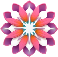 AI generated Flower icon, close-up of a cute colorful flower icon. png