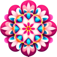 AI generated Flower icon, close-up of a cute colorful flower icon. png