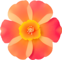 AI generated Flower icon, close-up of a cute colorful flower icon. png