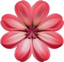 ai généré fleur icône, fermer de une mignonne coloré fleur icône. png