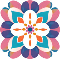 AI generated Flower icon, close-up of a cute colorful flower icon. png