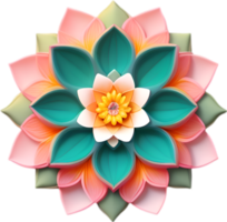 ai generiert Blume Symbol, Nahansicht von ein süß bunt Blume Symbol. png