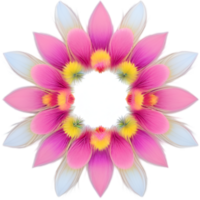 AI generated Flower icon, close-up of a cute colorful flower icon. png