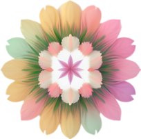 ai generiert Blume Symbol, Nahansicht von ein süß bunt Blume Symbol. png