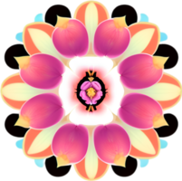 ai gerado flor ícone, fechar-se do uma fofa colorida flor ícone. png