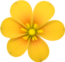 AI generated Flower icon, close-up of a cute colorful flower icon. png