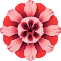 ai généré fleur icône, fermer de une mignonne coloré fleur icône. png