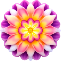 AI generated Flower icon, close-up of a cute colorful flower icon. png