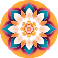 AI generated Flower icon, close-up of a cute colorful flower icon. png