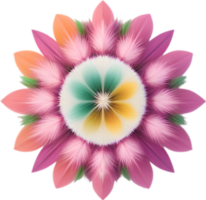 AI generated Flower icon, close-up of a cute colorful flower icon. png