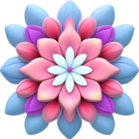 AI generated Flower icon, close-up of a cute colorful flower icon. png