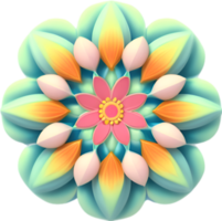 ai generiert Blume Symbol, Nahansicht von ein süß bunt Blume Symbol. png