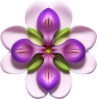 AI generated Flower icon, close-up of a cute colorful flower icon. png