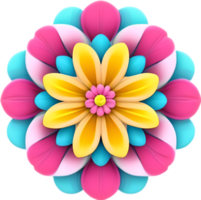 ai gerado flor ícone, fechar-se do uma fofa colorida flor ícone. png