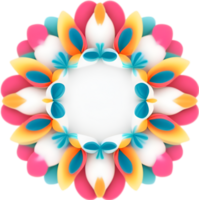 AI generated Flower icon, close-up of a cute colorful flower icon. png