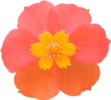 AI generated Flower icon, close-up of a cute colorful flower icon. png