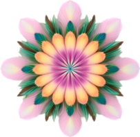 AI generated Flower icon, close-up of a cute colorful flower icon. png