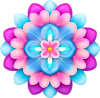 ai généré fleur icône, fermer de une mignonne coloré fleur icône. png