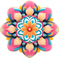 AI generated Flower icon, close-up of a cute colorful flower icon. png