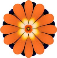 AI generated Flower icon, close-up of a cute colorful flower icon. png