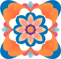 AI generated Flower icon, close-up of a cute colorful flower icon. png