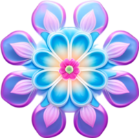 AI generated Flower icon, close-up of a cute colorful flower icon. png